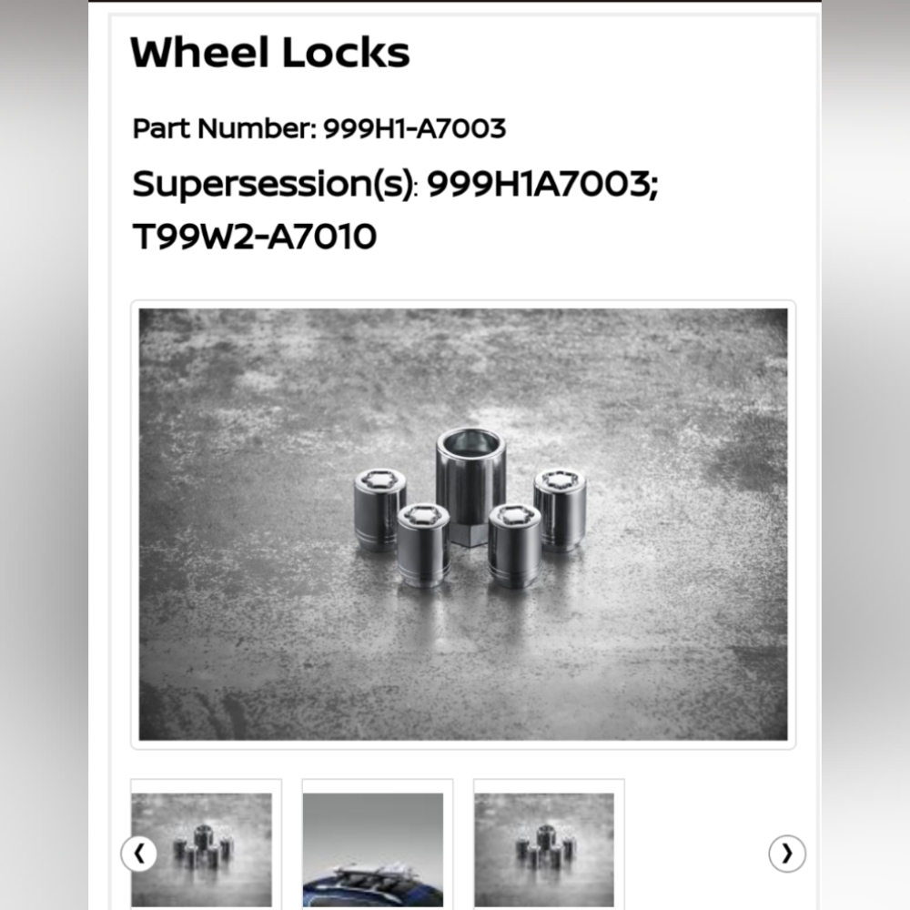 Nissan Genuine Parts- Locking Lug Nut